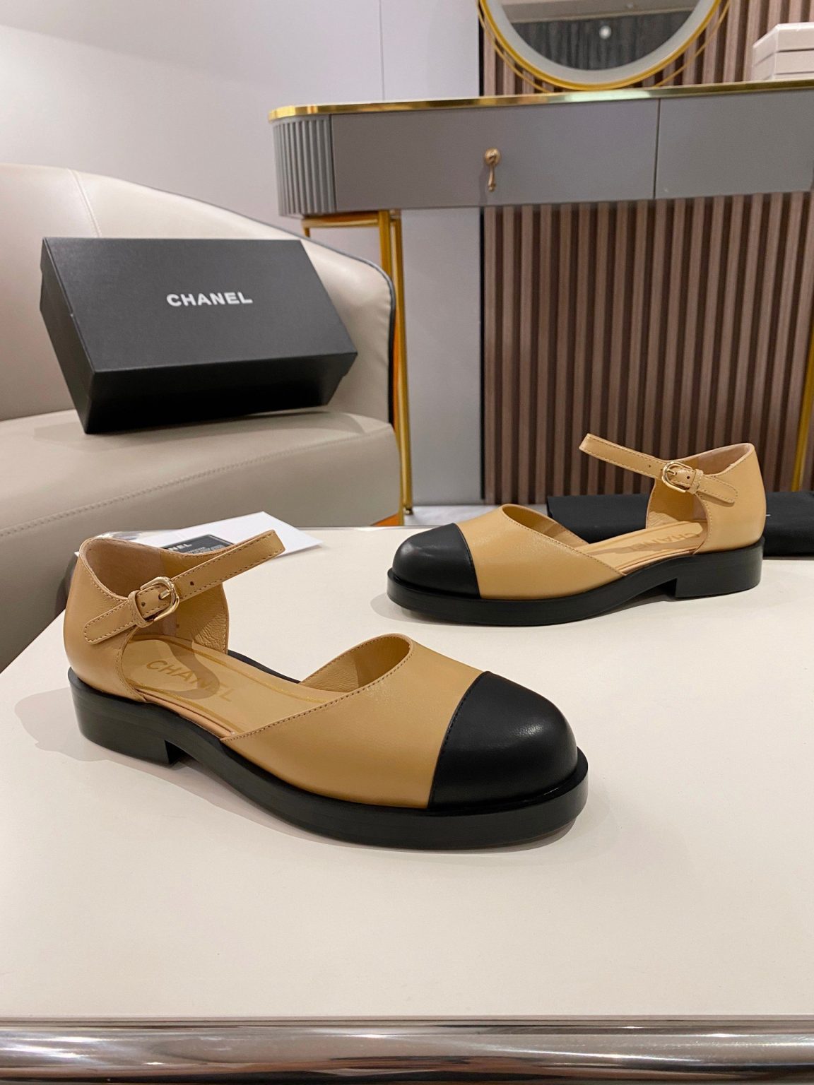 Chanel Mary Janes Brown For Women