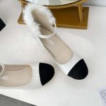 Chanel Milan Rabbit Fur High Heels White For Women