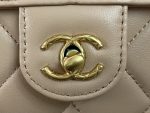 Chanel Mini Flap Bag With Top Handle Yellow/Beige For Women 15cm / 6in AS4035