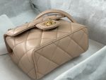 Chanel Mini Flap Bag With Top Handle Yellow/Beige For Women 15cm / 6in AS4035