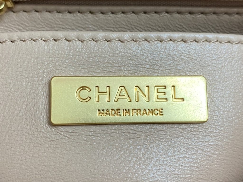 Chanel Mini Flap Bag With Top Handle Yellow/Beige For Women 15cm / 6in AS4035