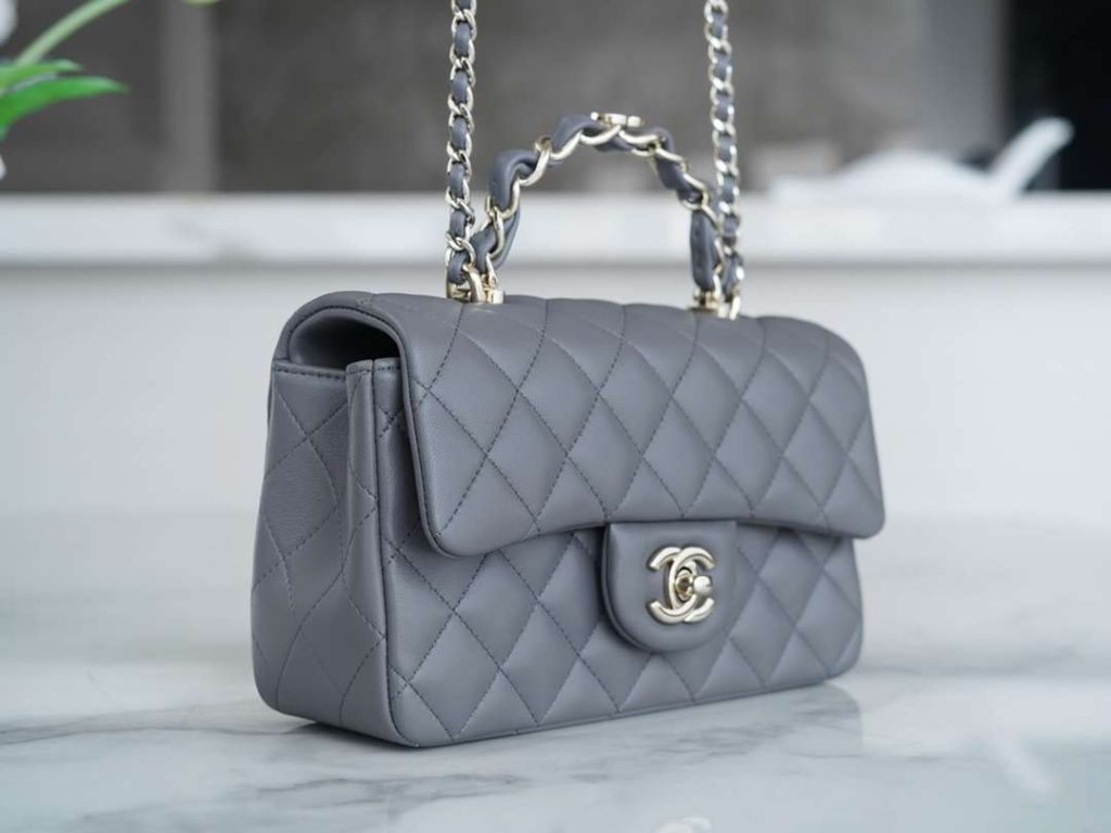 Chanel Mini Rectangular Flap Grey For Women 20cm / 7.9in