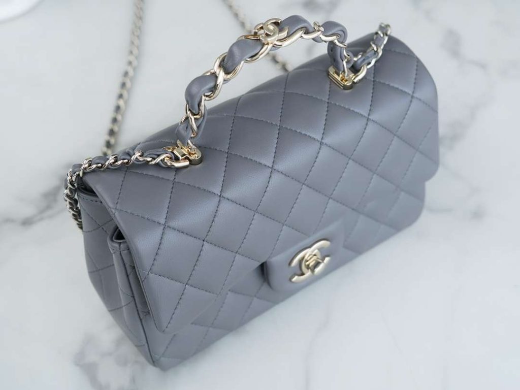 Chanel Mini Rectangular Flap Grey For Women 20cm / 7.9in