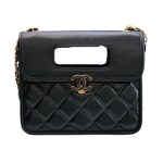 Chanel Mini Top Handle Bag Black For Women 20cm / 7.9in