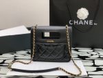 Chanel Mini Top Handle Bag Black For Women 20cm / 7.9in