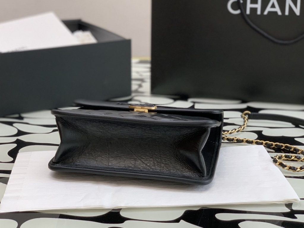 Chanel Mini Top Handle Bag Black For Women 20cm / 7.9in