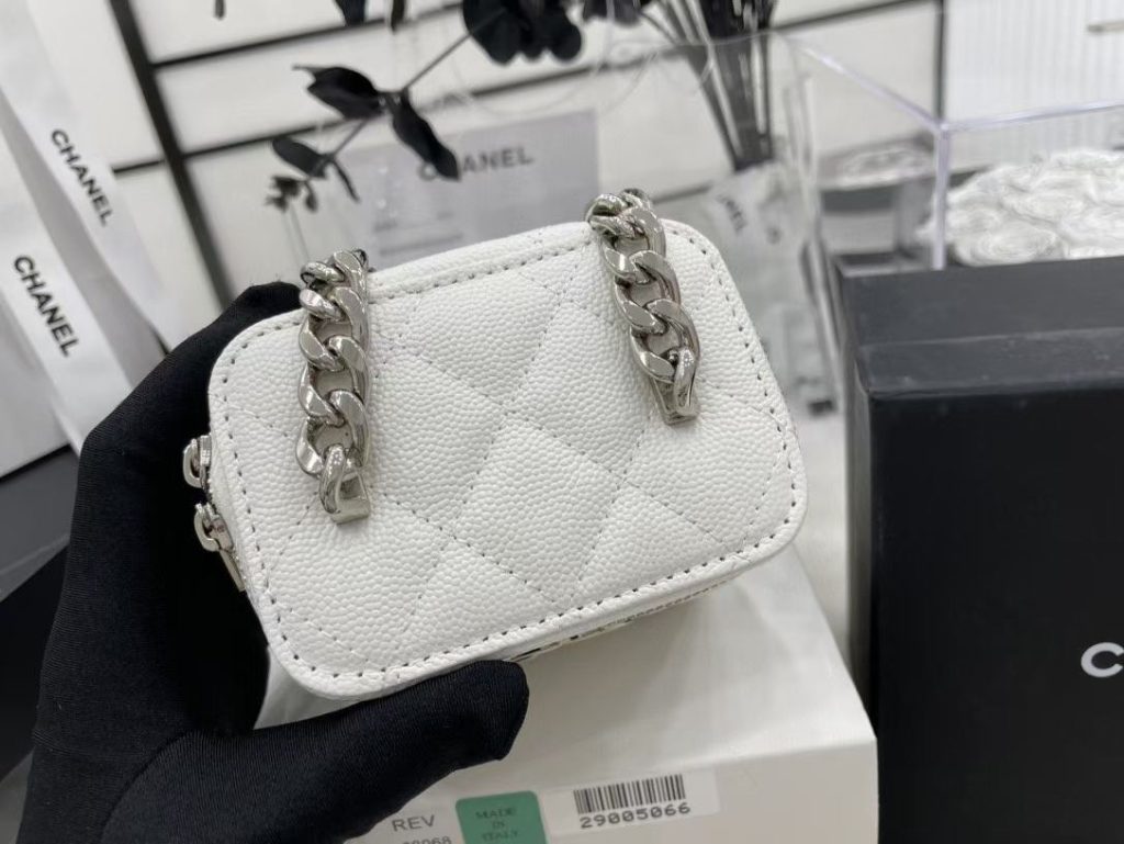 Chanel Mini Vanity Bag Black/White For Women 11cm / 4.3in