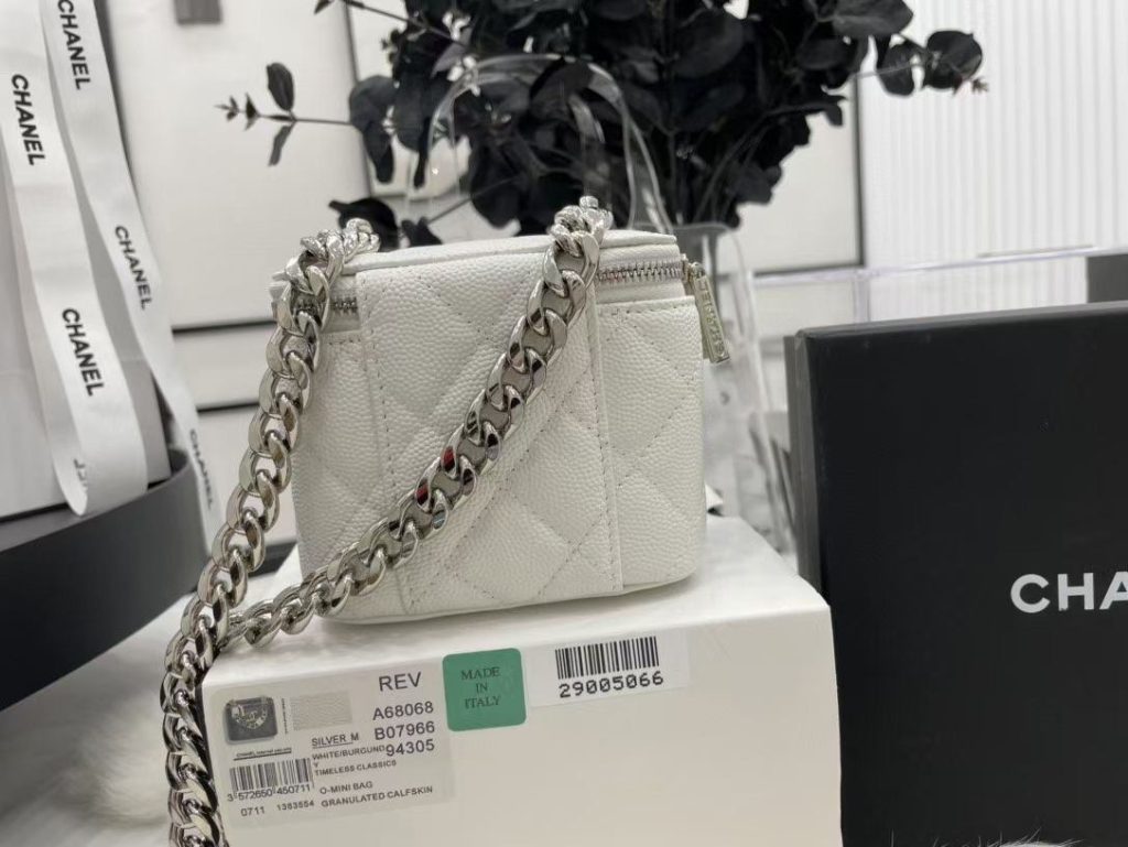 Chanel Mini Vanity Bag Black/White For Women 11cm / 4.3in