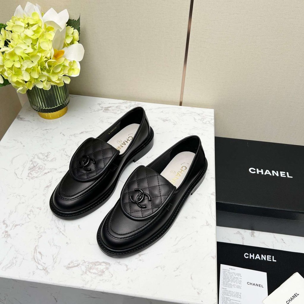 Chanel Moccasins Black For Women