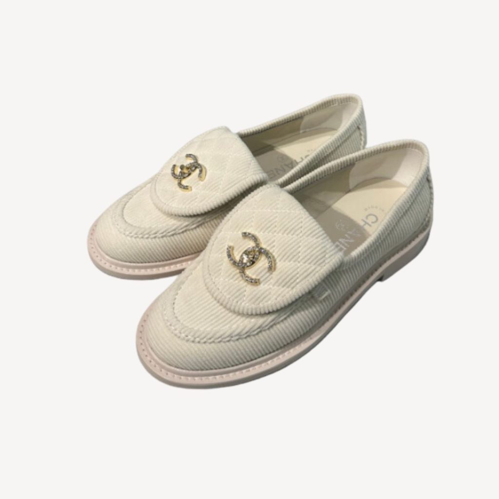 Chanel Moccasins Cream For Women