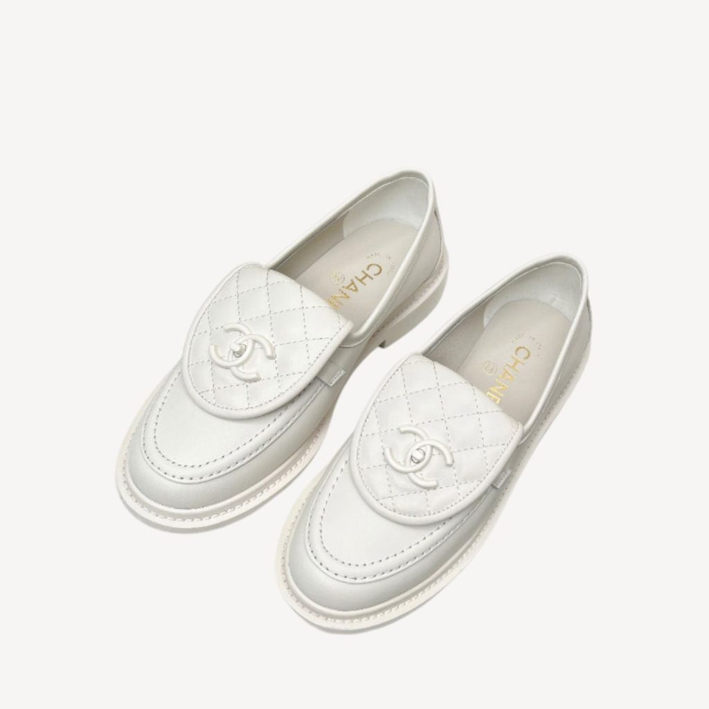 Chanel Moccasins White For Women