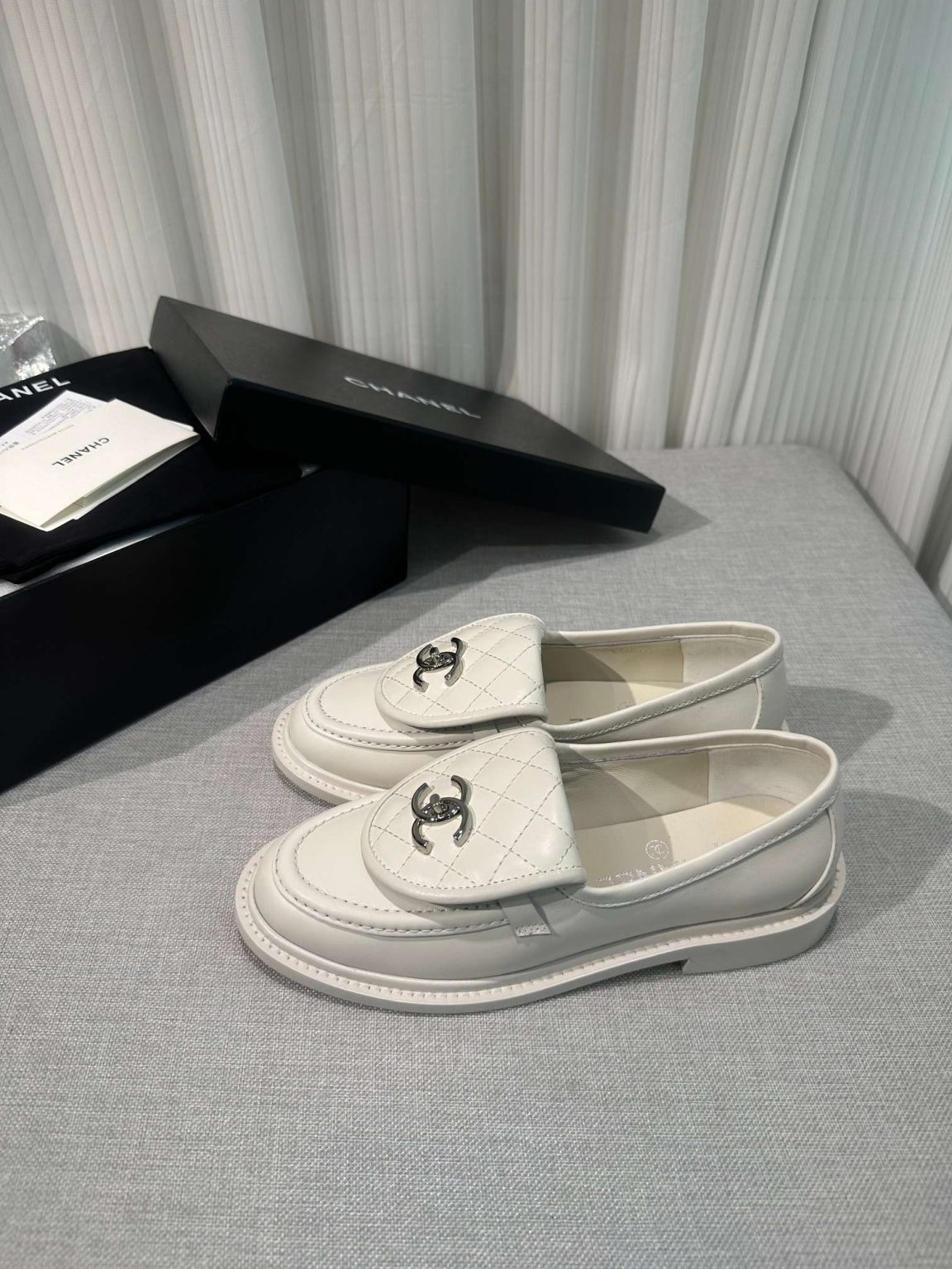 Chanel Moccasins White For Women