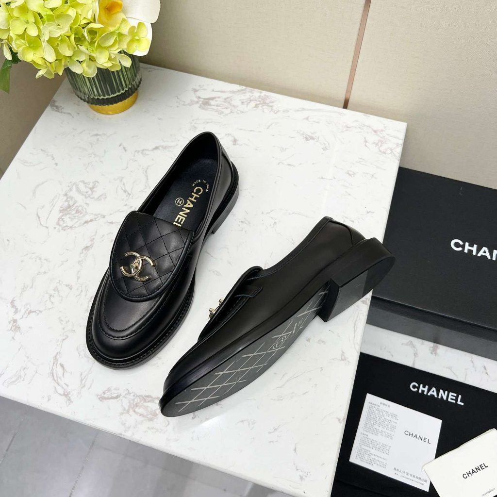 Chanel Moccasins Black For Women