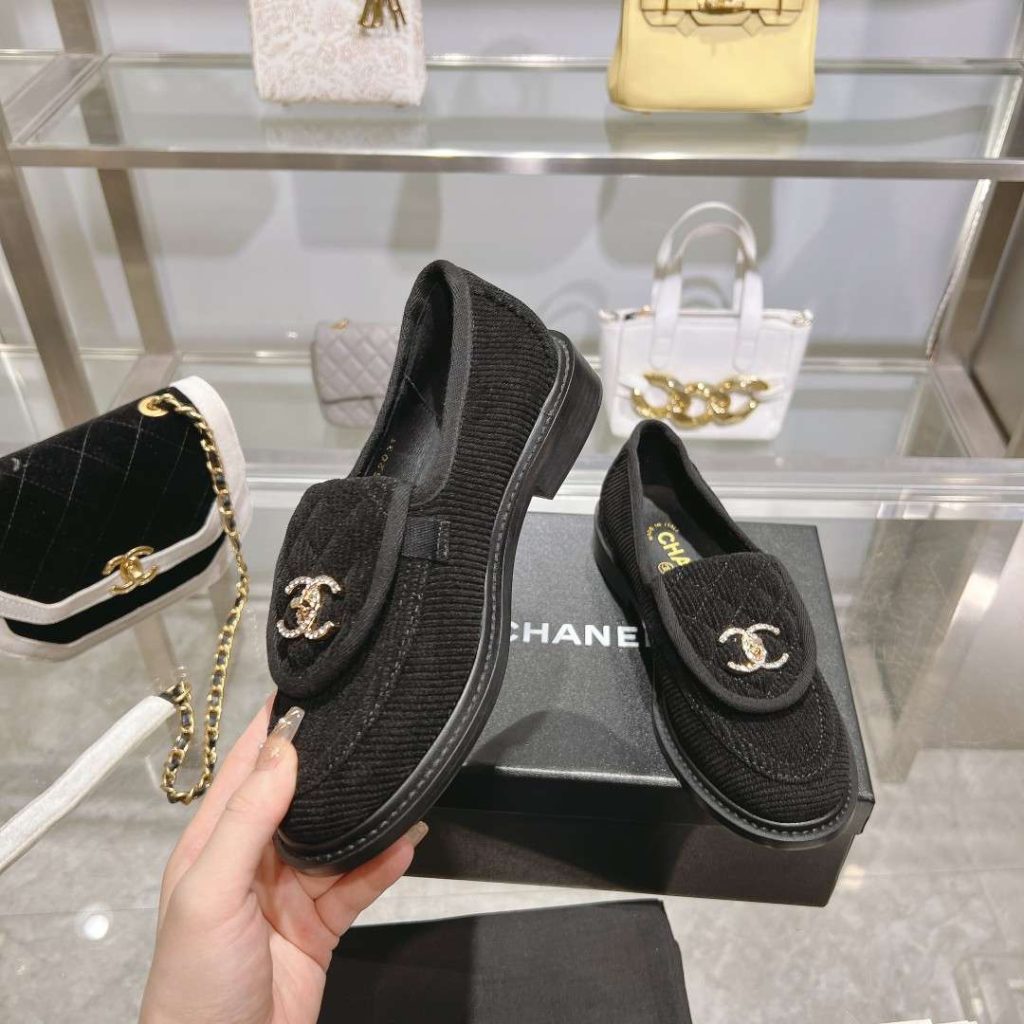 Chanel Moccasins Black For Women