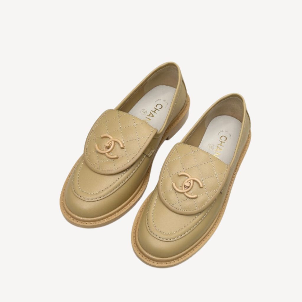 Chanel Moccasins Beige For Women