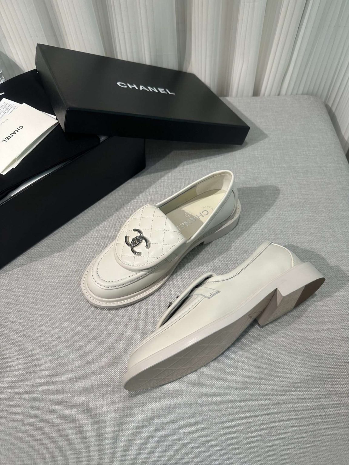 Chanel Moccasins White For Women