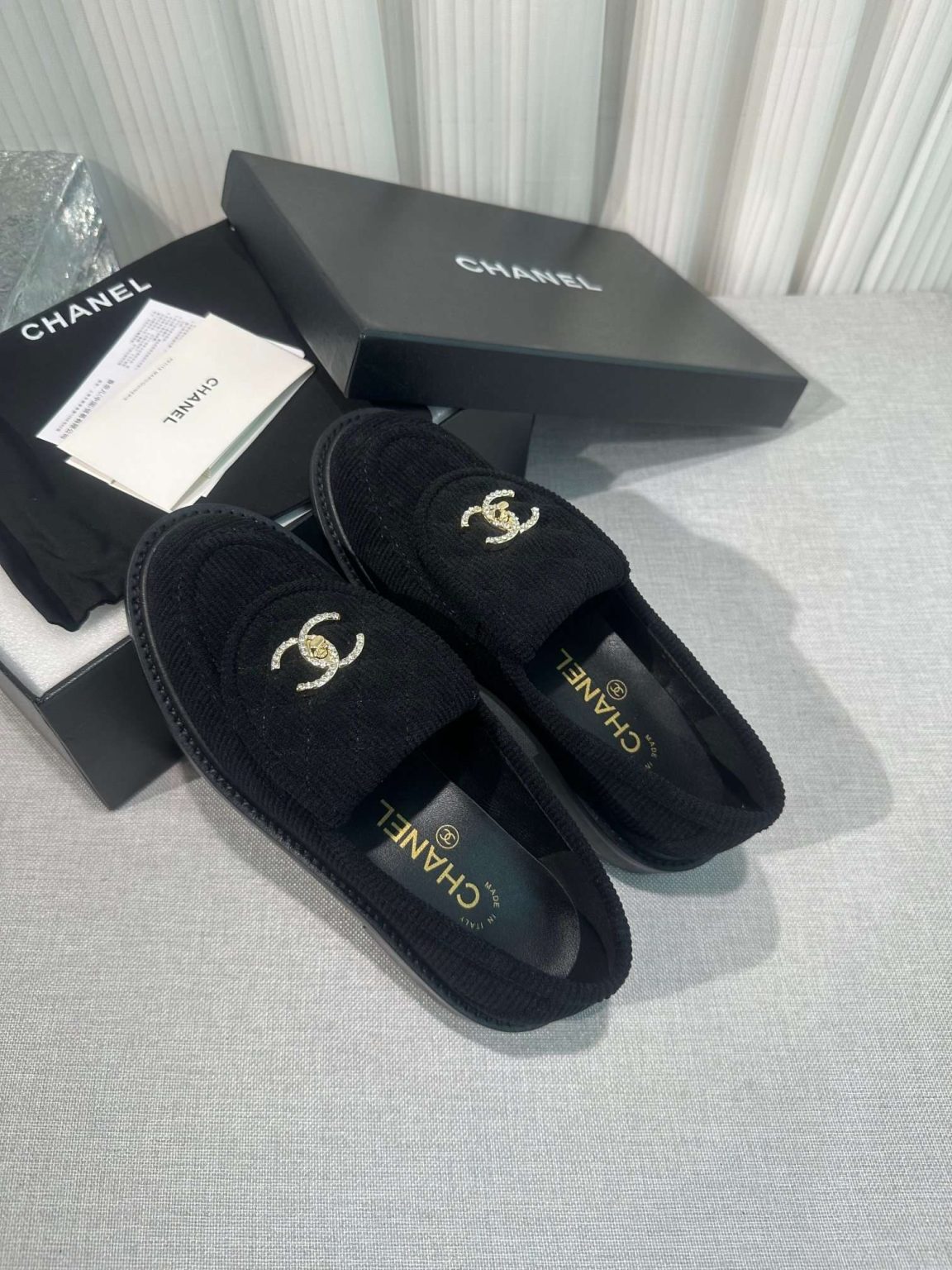 Chanel Moccasins Black For Women