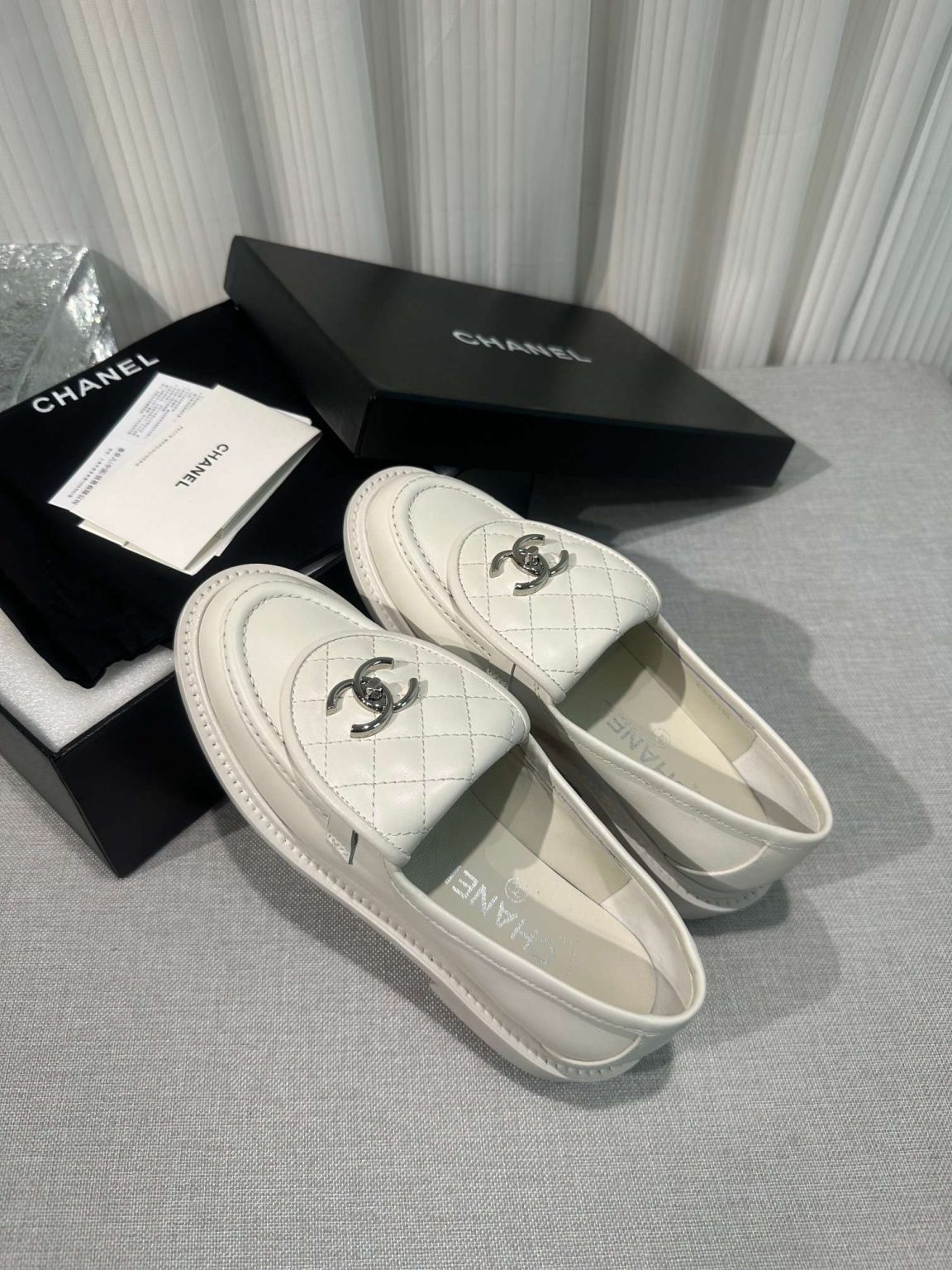 Chanel Moccasins White For Women