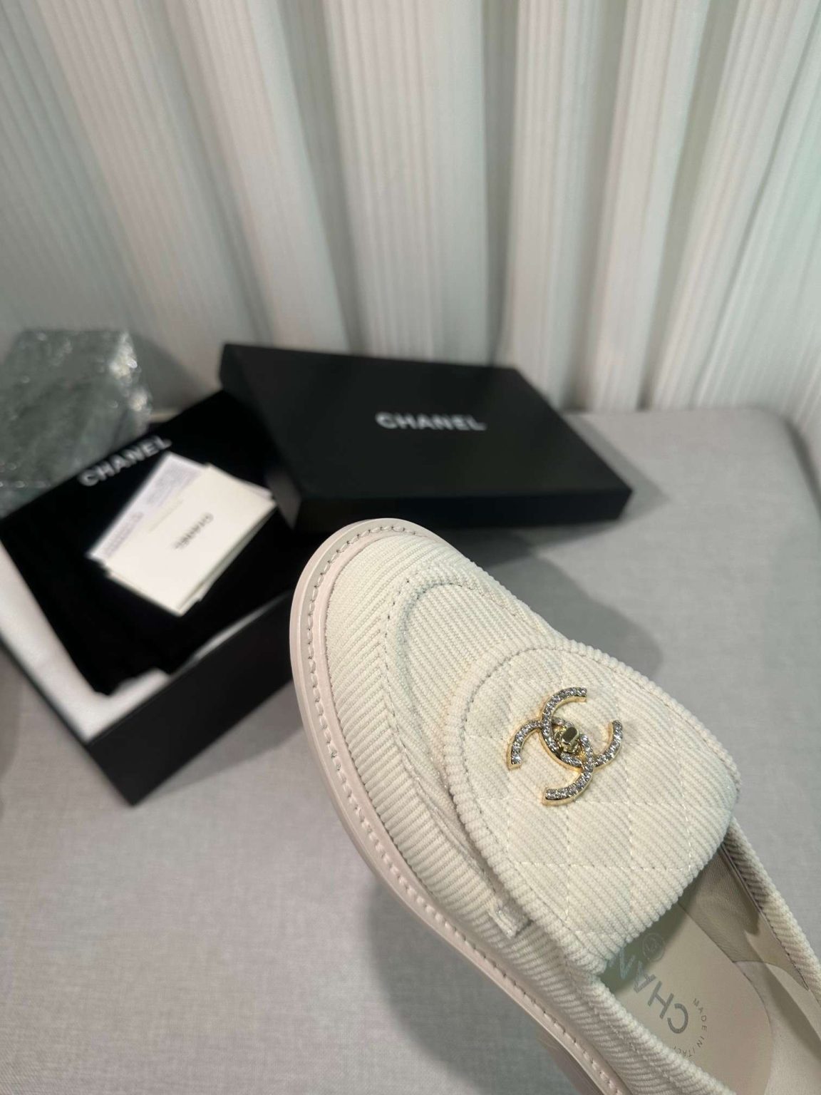 Chanel Moccasins Cream For Women