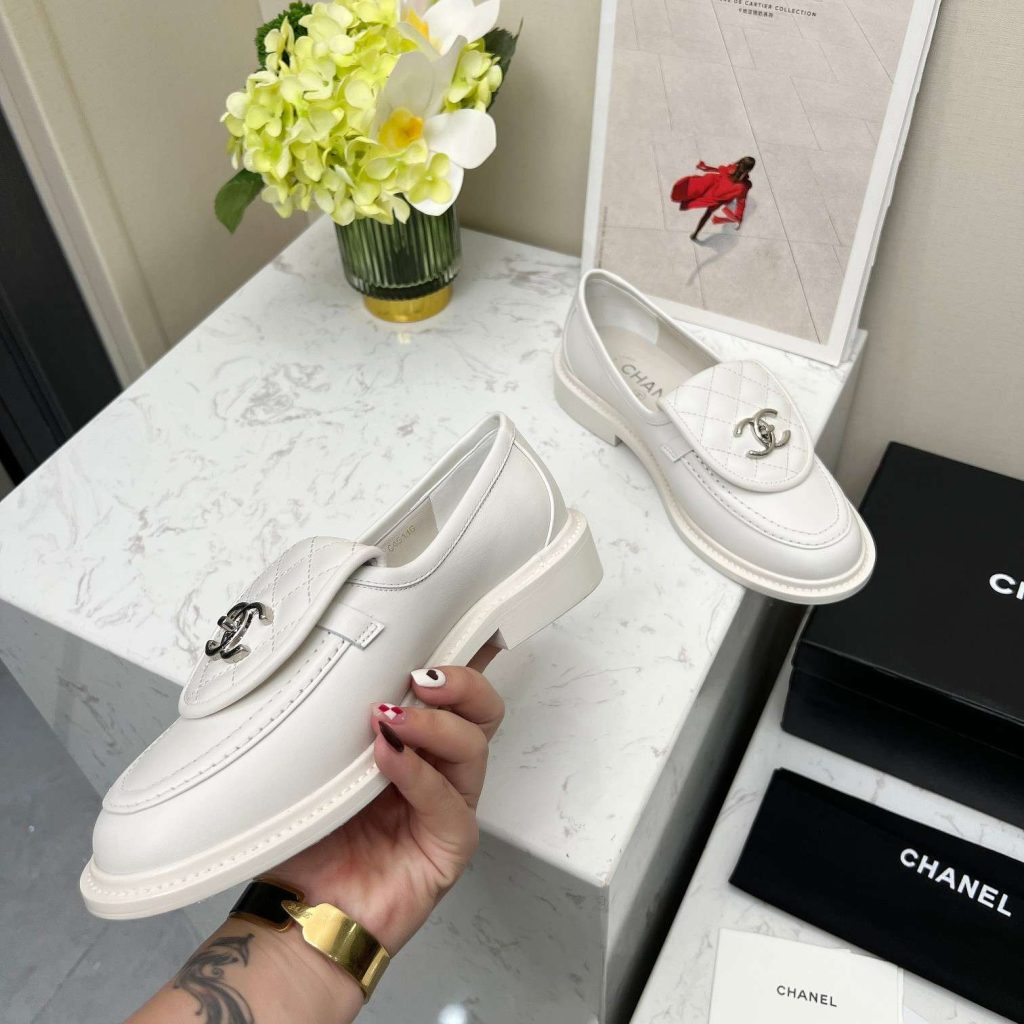 Chanel Moccasins White For Women