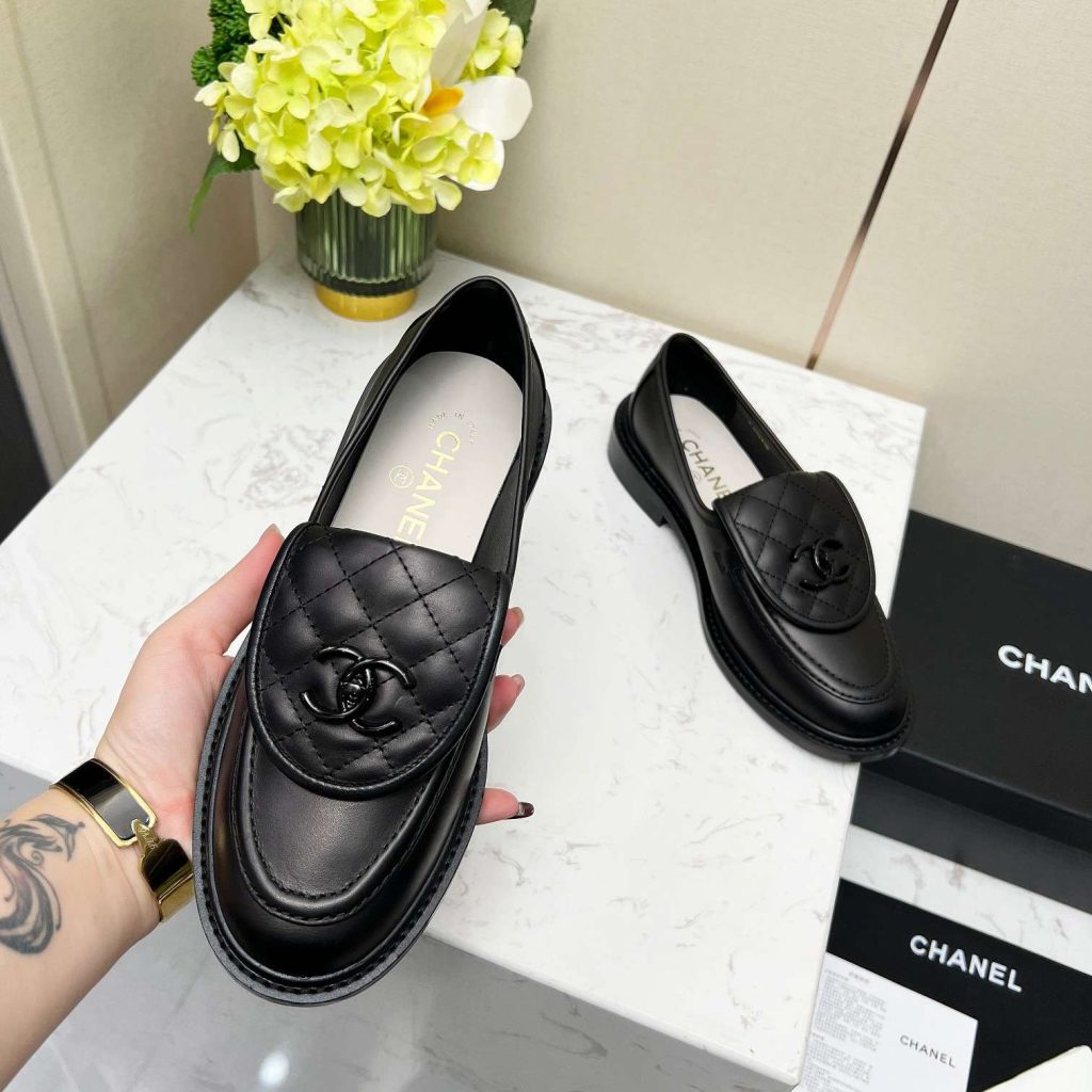 Chanel Moccasins Black For Women