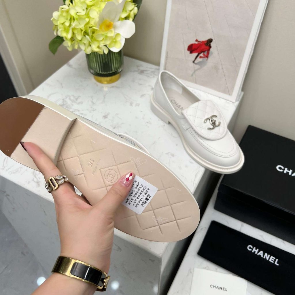 Chanel Moccasins White For Women