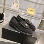 Chanel Moccasins Black For Women