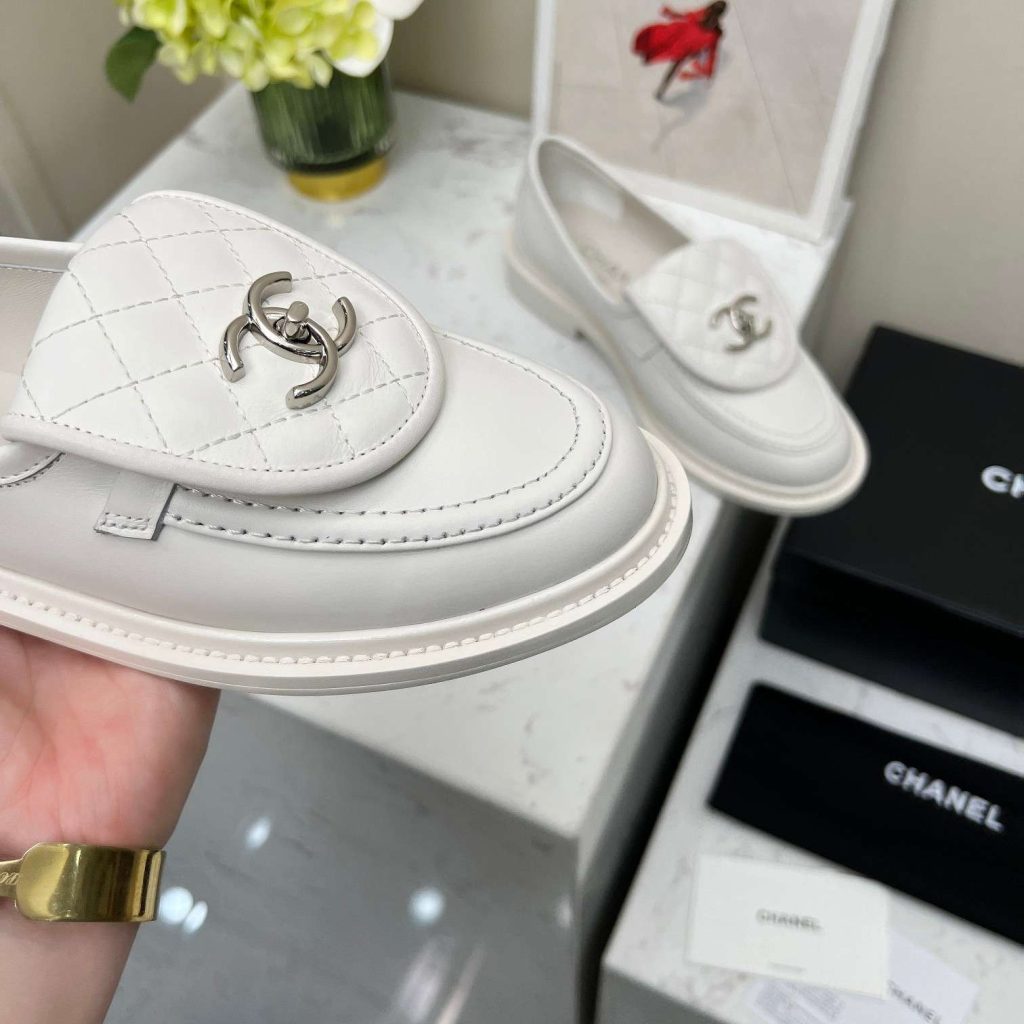 Chanel Moccasins White For Women