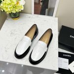 Chanel Moccasins Loafers White For Women