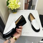 Chanel Moccasins Loafers White For Women