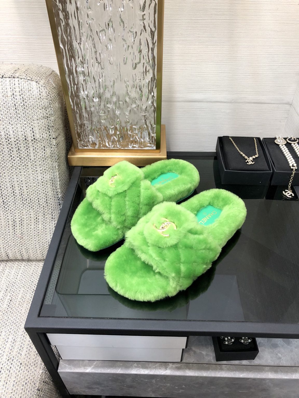 Chanel Mules Green For Women