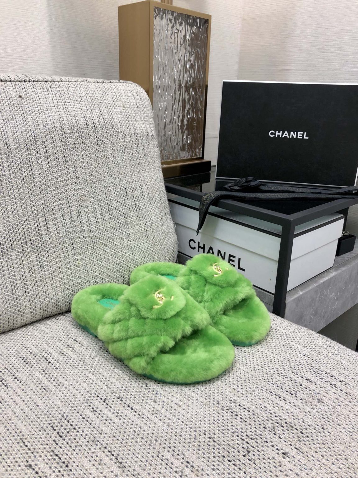 Chanel Mules Green For Women