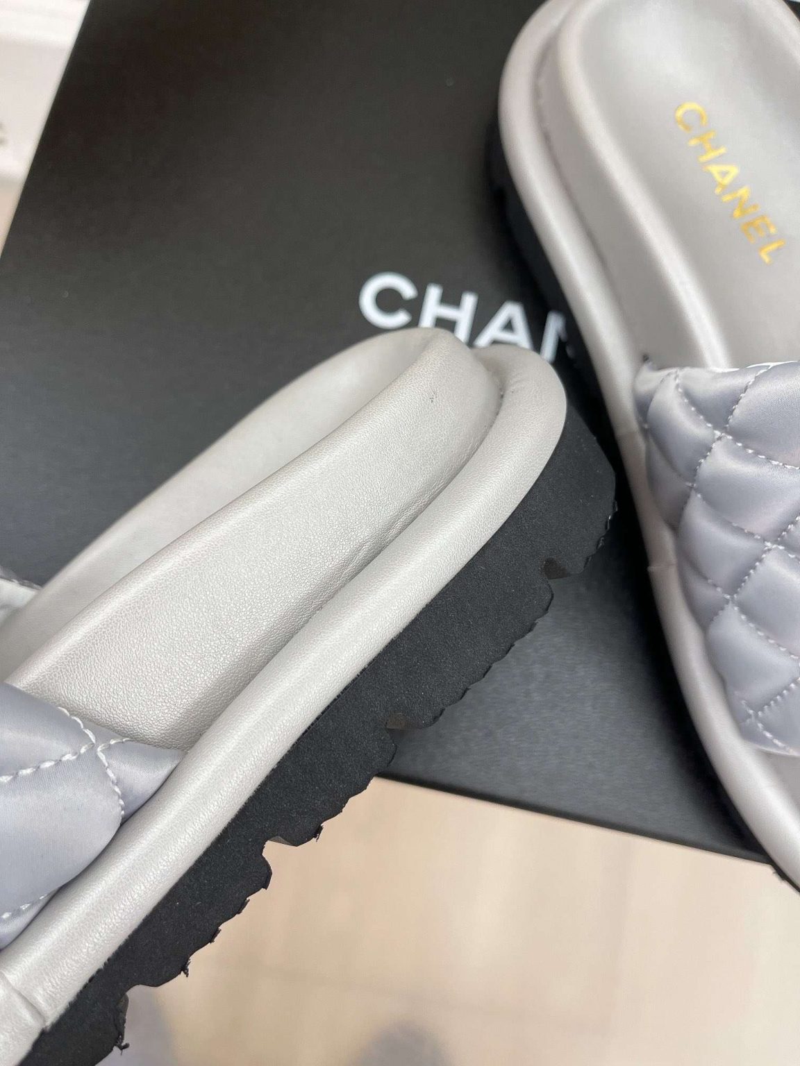 Chanel Mules Grey For Women