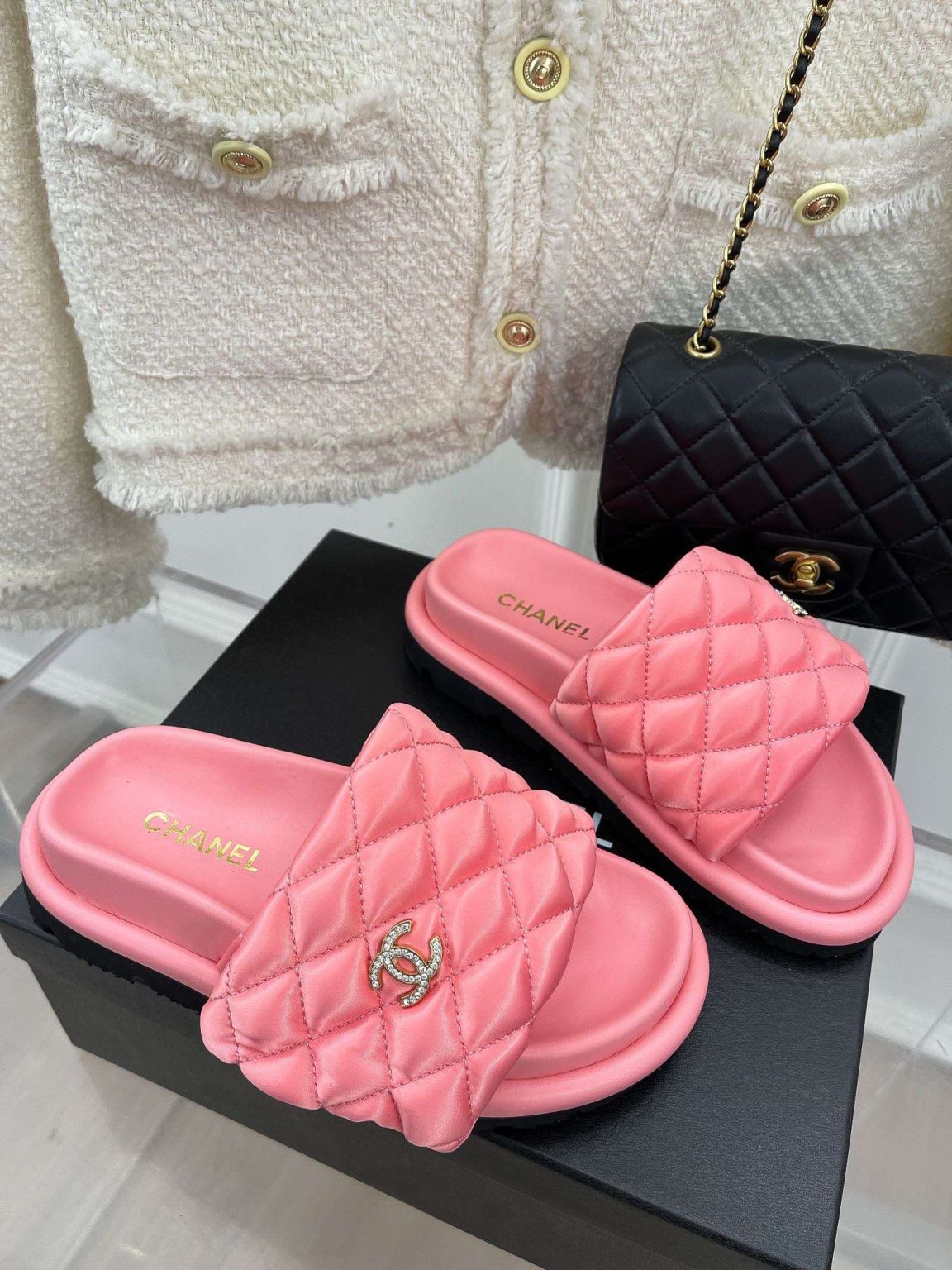 Chanel Mules Pink For Women