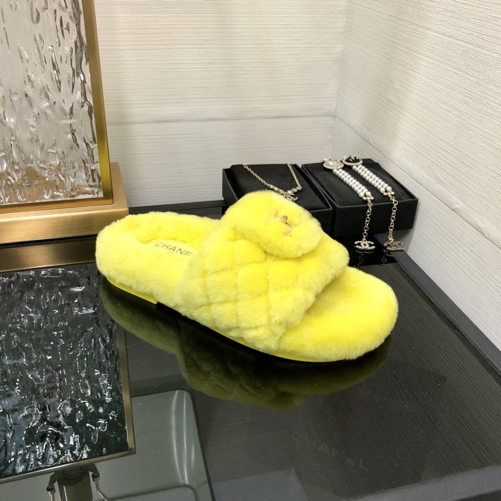 Chanel Mules Yellow For Women