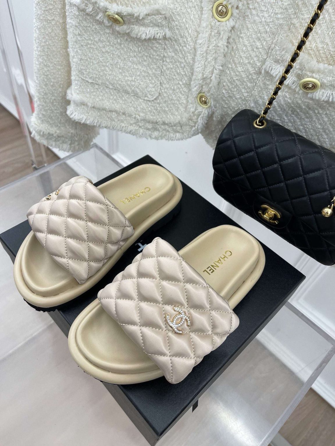 Chanel Mules Beige For Women