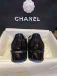 Chanel Patent Chain Loafers Black For Women