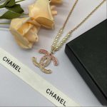 Chanel Pearl Double C Gradient Necklace Gold For Women