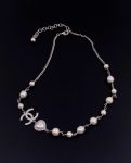 Chanel Pearl Love Necklace White For Women