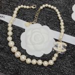 Chanel Pearl Necklace White For Women