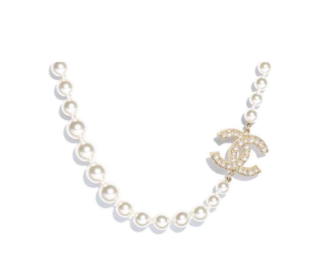 Chanel Pearl Necklace White For Women