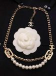 Chanel Pearl Necklace Gold For Women