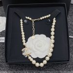 Chanel Pearl Necklace White For Women