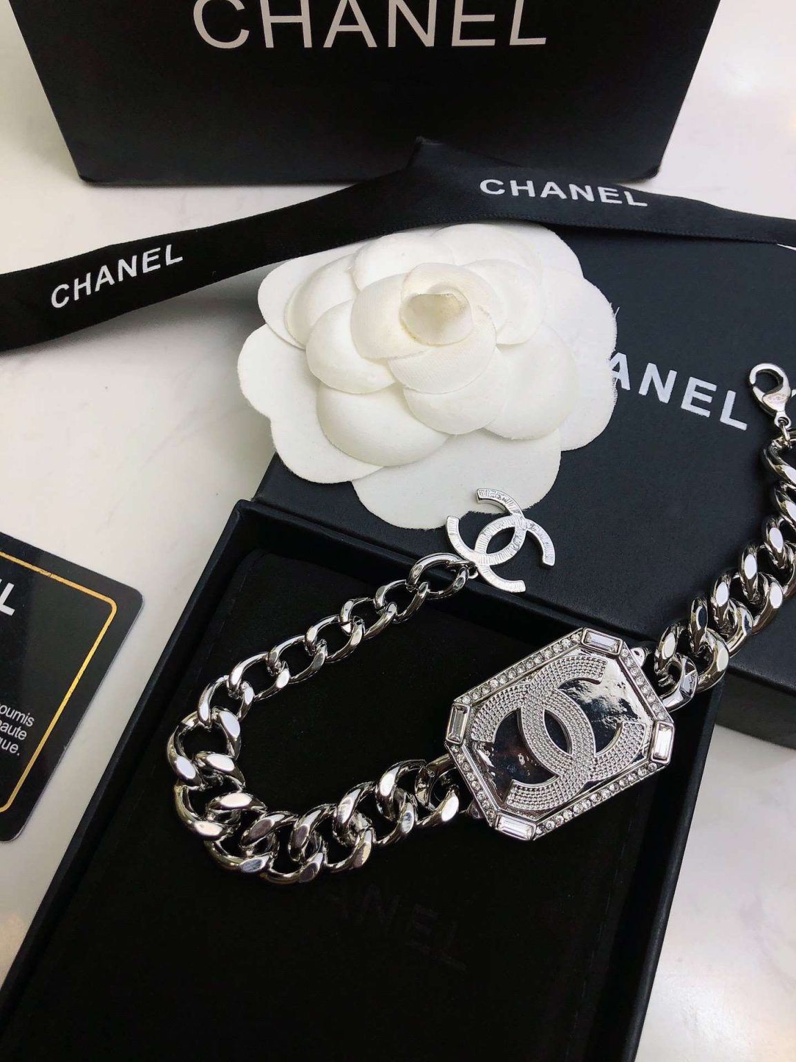 Chanel Perfume Bracelet Silver For Women