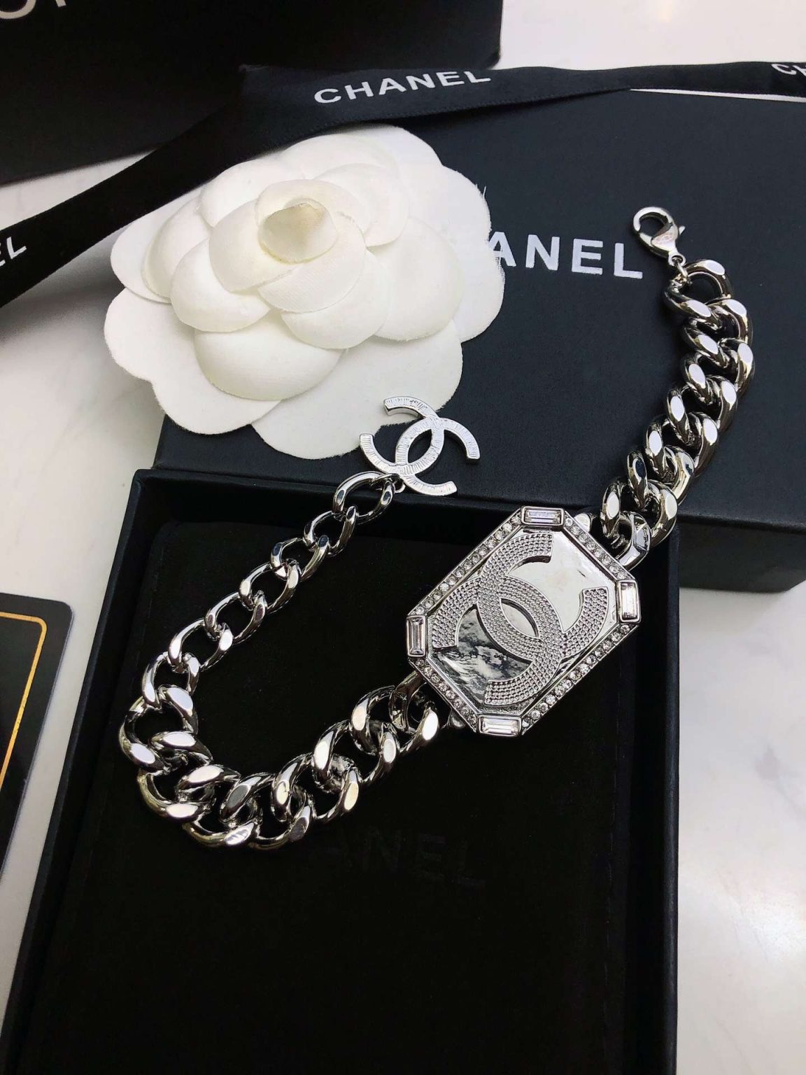 Chanel Perfume Bracelet Silver For Women