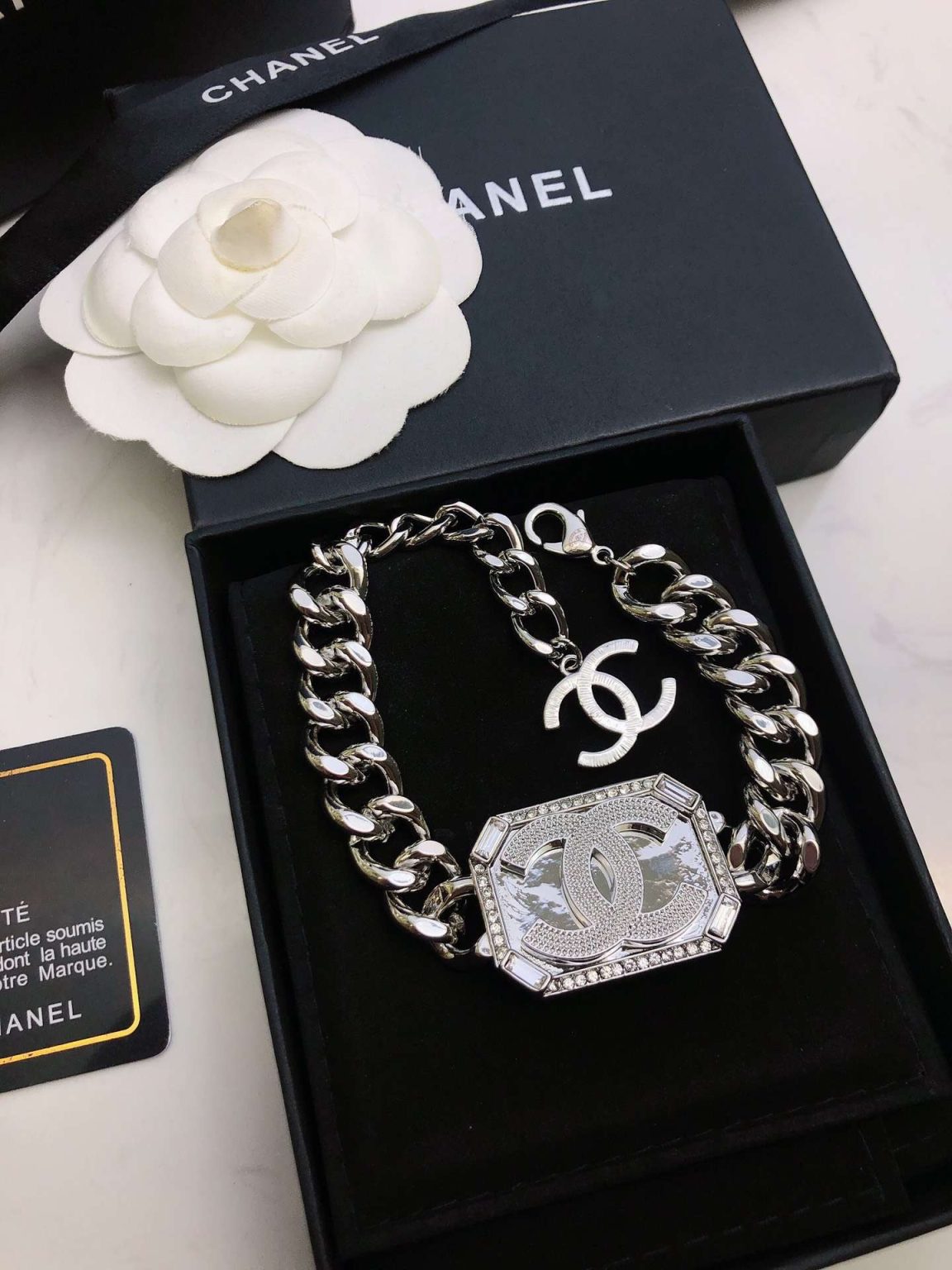 Chanel Perfume Bracelet Silver For Women