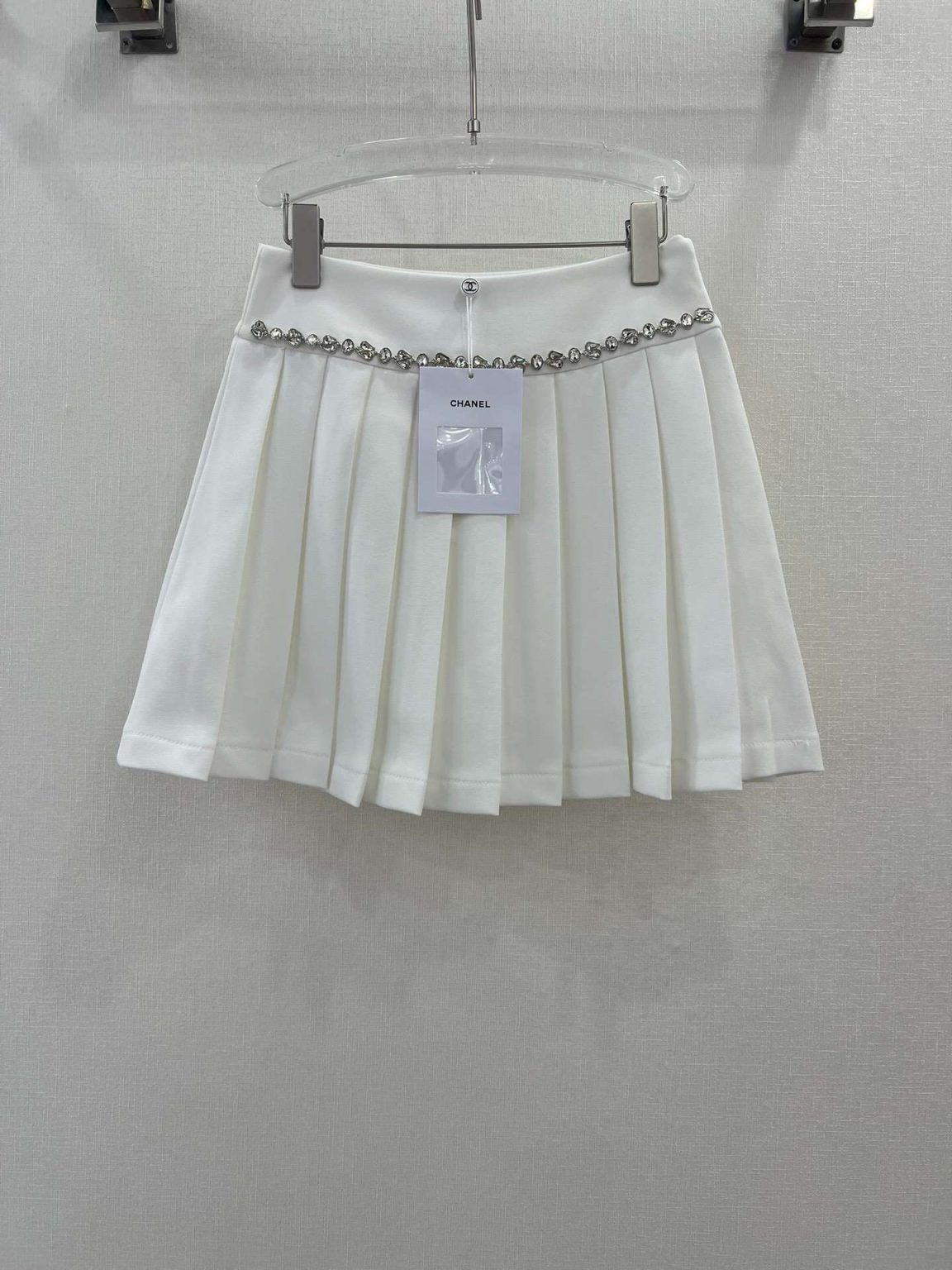 Chanel Pleated Skirts White For Women