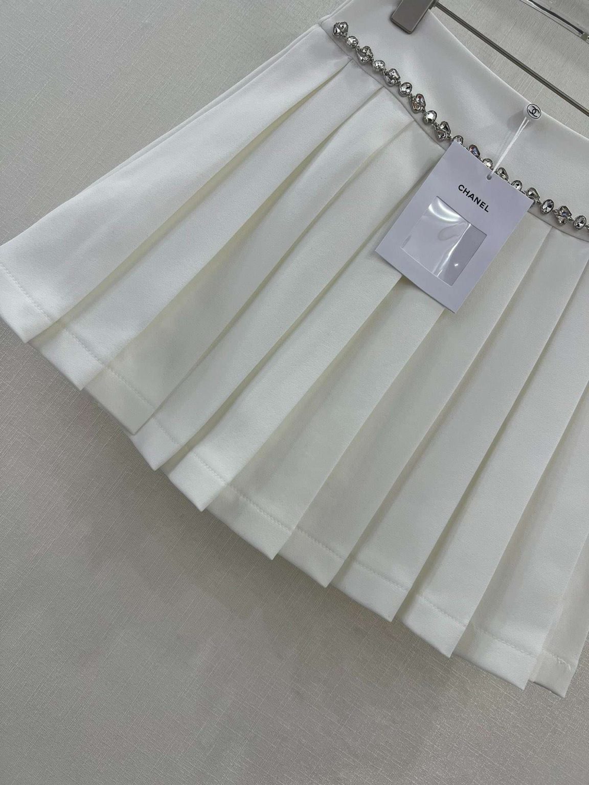 Chanel Pleated Skirts White For Women