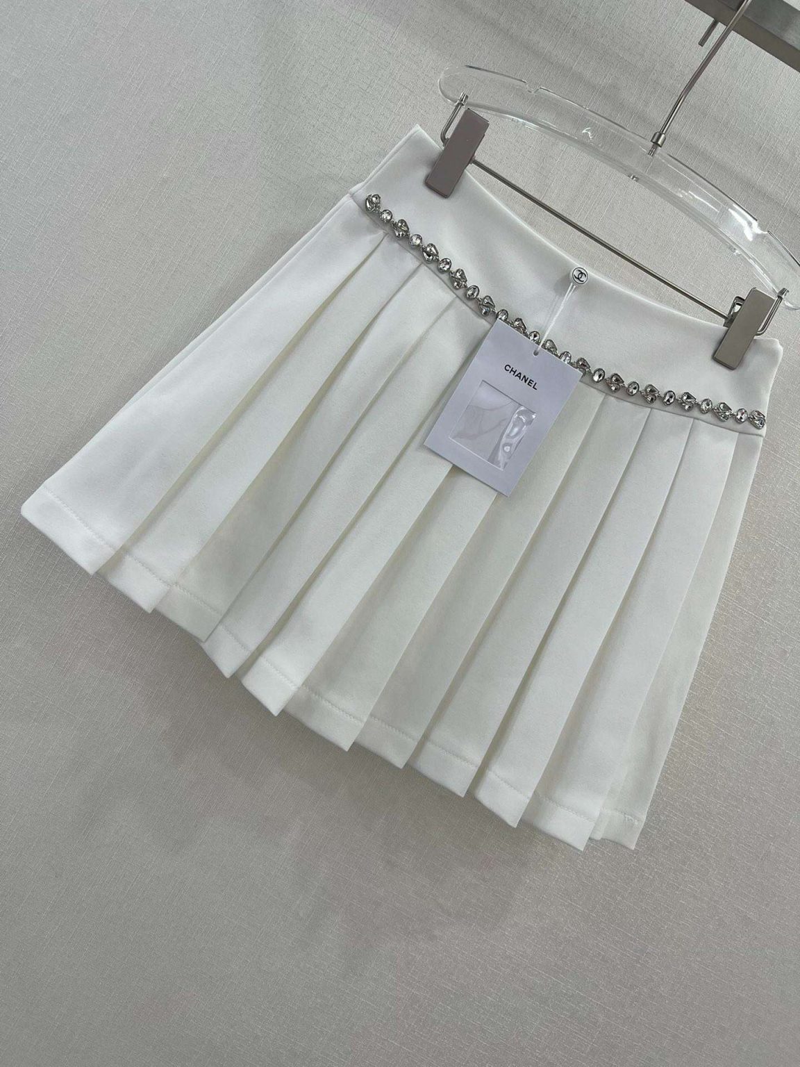 Chanel Pleated Skirts White For Women