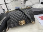 Small Boy Handbag Black For Women 8.2in/21cm